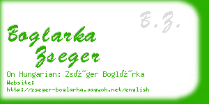 boglarka zseger business card